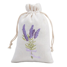Sacchetti regalo in juta con coulisse, colore lavanda, 12 pezzi