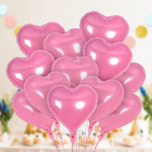 Ballons en aluminium en forme de cœur – Lot de 10