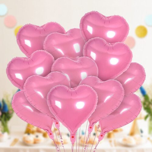 Herzförmige Folienballons – 10er-Pack