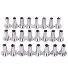 Stainless Steel Protector Sleeves for 1/8 inch Cable Railing, Wood Posts, DIY Balustrade T316 Marine Grade 24 Pack