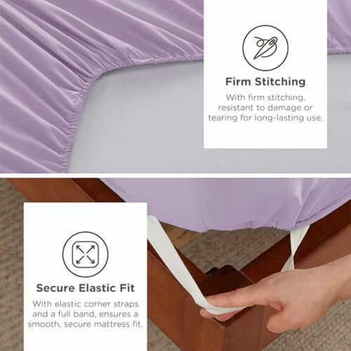 Deep Pocket Queen Sheet Set 4-Piece, 100% Polyester, 21" Fit 2