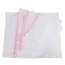 Large Net Washing Bag, Set of 4 Durable Coarse Mesh Laundry Bag with Zip Closure for Clothes, Delicates