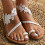 Καλοκαιρινά Γυναικεία Σανδάλια Slip-On με Επίπεδη Παπούτσια, Γυναικεία Παντόφλα 6