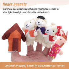 Lot of 5 pcs Finger Puppets Fairytale Fairy Tale Goldilocks and Three Bears