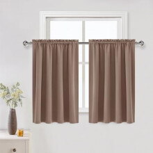 Cuirtíní Dorcha Seomra Maireachtála Khaki 52x36 Orlach Sraith de 2