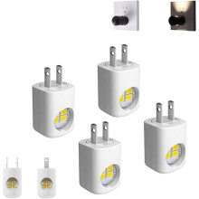 Solas Oíche Soicéad Balla LED, Uathoibríoch Ar/As, Bán