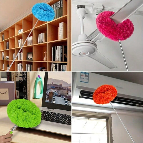 Extendable Microfiber Duster for Ceiling Fans & High Places, Washable & Reusable 2