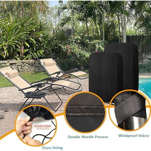 Ensemble de 3 housses de table bistro – Imperméable et résistant aux UV 2