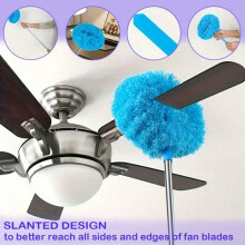 Plumeau extensible en microfibre pour ventilateurs de plafond et endroits en hauteur, lavable et réutilisable