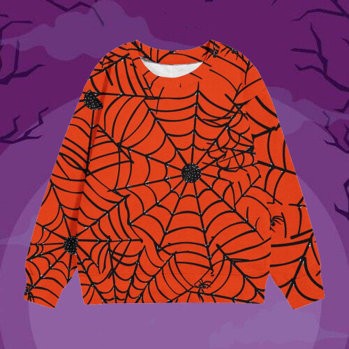 Παιδικό Unisex Φούτερ με Στάμπα Halloween με Μακρυμάνικο Τοπ και Στριφτό Λαιμόκοψη για 1