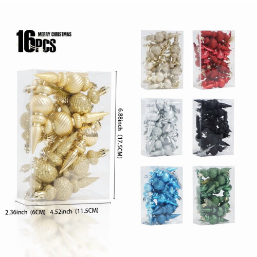 Groene plastic kerstboomtoppers (16 stuks) 1