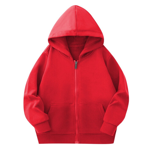Παιδικό Unisex Φούτερ με Κουκούλα, Ελαφρύ Casual Μπουφάν με Κορδόνι/Φερμουάρ, Τσέπες,