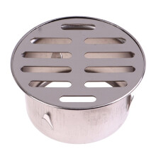 Stainless Steel Outdoor Floor Drain Cover with PVC Pipe Cap, Fast Flow, ClogResistant for Garden Balcony Roof