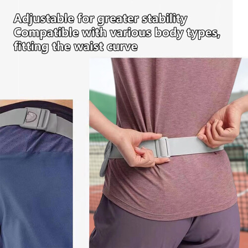 Ceinture de course fine avec porte-téléphone et poche de taille ajustable 2