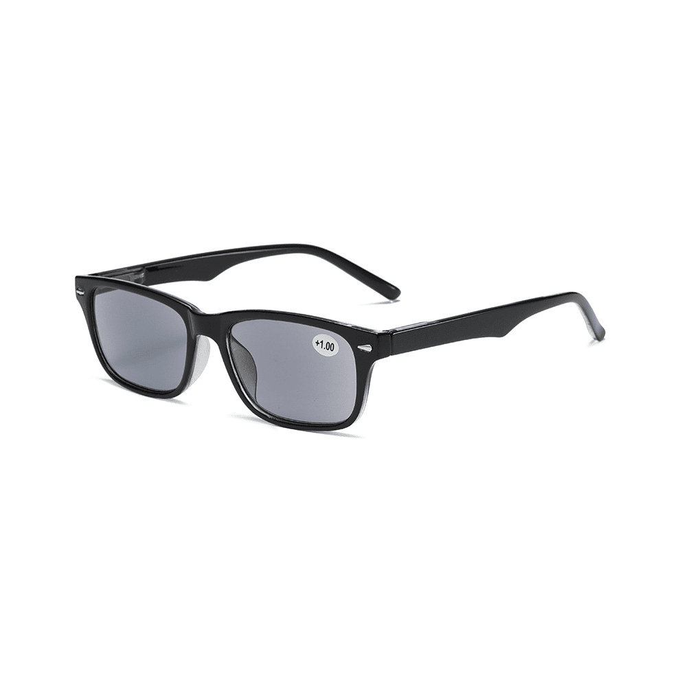 Blue/Light/Gray Mainyu Retro Tinted Reading Glasses, Blocking, Rectangular Computer Readers With Lenses, Weight & Anti-Glare Â Compatible With