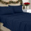 Ensemble de draps pour lit double – Microfibre brossée – 4 pièces 1
