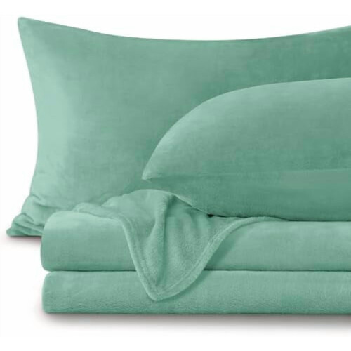Fleece sengetøjssæt queen size – blødt dobbeltbørstet
