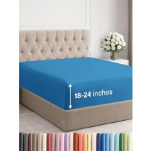 Drap-housse à poches profondes King – Matelas de 18 à 24 pouces,