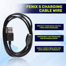 Replacement USB Data Sync Charging Cable Wire for Fenix 5/5S/5X/Forerunner 935/Quatix 5/Quatix 5 Sapphire/Vivoactive 3 Watch, BLACK