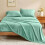Fleece beddengoedset, queensize, lichtblauw 2