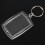 10pcs Transparent Blank Insert Photo Picture Frame Key Ring Split keychain 5