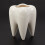Tooth Shape White Ceramic Flower Pot Modern Design Planter Teeth Model  Desktop Pot  Gift(without plants) 5