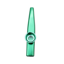 Kazoo Aluminiumlegering Metaal met 5 Stuks Geschenken Fluitmembraan voor Kinderen Muziekliefhebbers-Groen