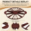 Cake Divider Slice Pie Cake 10 / 12 Piece Equal Portion  Divider Dark Red 7