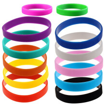 Fashion Silicone Rubber Elasticity Wristband Wrist Band Cuff Bracelet Bangle