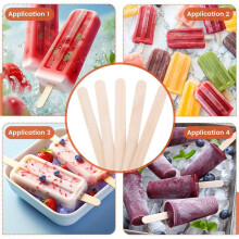 200 Pcs Sticks Ice Cream Sticks Wooden Sticks 114MM Length Treat Sticks Ice Sticks