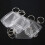10pcs Transparent Blank Insert Photo Picture Frame Key Ring Split keychain 8