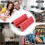 Personalized Folding Foam Waterproof  Pad Chair Cushion Red+Black 4
