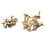 10x Arc Solid Brass Button Stud Screw Nail Screw back Leather Rivet Belt 12mm 1