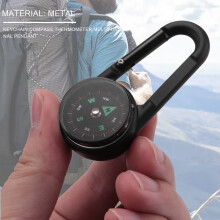 SODIAL(R) Multifonctionnel Boussole + Thermometre + Porte-cles en 1