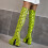 Γυναικείες ψηλές μπότες Patchwork Serpentine Platform Ultra High Heel με χειμερινές μπότες πάνω από 4