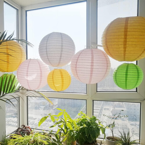 Chinese Style Paper Lanterns, Set of5, Suitable for Party Decoration 2