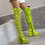 Γυναικείες ψηλές μπότες Patchwork Serpentine Platform Ultra High Heel με χειμερινές μπότες πάνω από 2