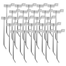 25 x Edelstahlplatte Einzelhaken Pin Geschaefts-Anzeige Montage 150mm