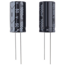 Radiale Elektrolytische Condensator 50 V 1000 UF 105 C 25 X 13 mm - Zwart (2 Verpakkingen)
