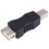 USB printer adapter type A female - type B male black silver tone 5