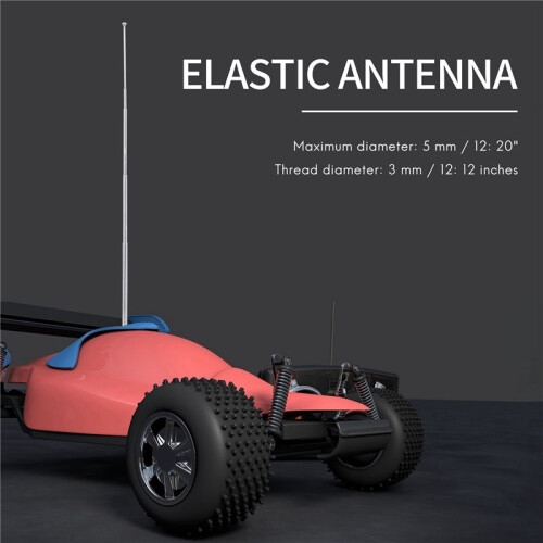 RC Model Car 5 Silver 5 Section 3 mm External Threaded Expansion Antenna 1