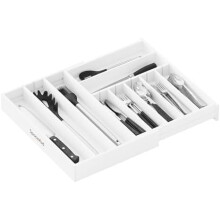Organisateur de tiroir à couverts en bambou, 6,35 cm de hauteur, avec 80 étiquettes