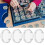 10 pcs Small round transparent plastic coin capsules box 26mm 3