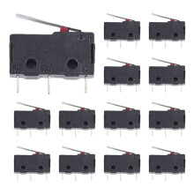 20Pcs AC 125V 250V 5A SPDT 3-Pin Momentary Plastic Micro Limit Black+Silver