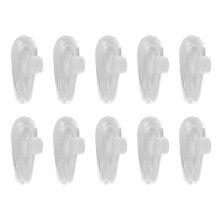 Soft elliptical silicon nose pad for glasses (transparent, 5 pairs)