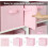 Cube Storage Bins 13x13 in Pink – 8-Pack with Handles 5