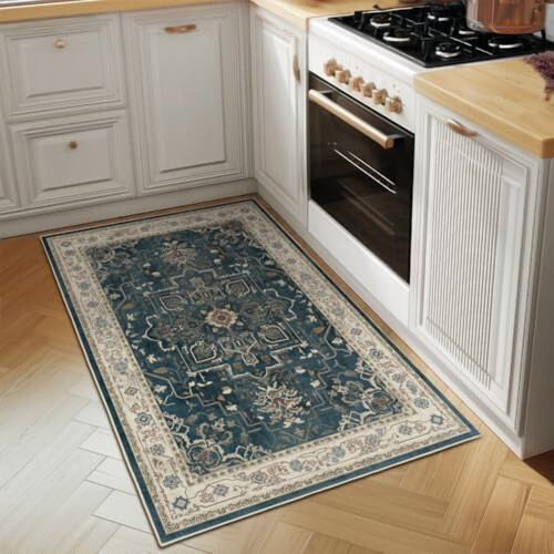 Χαλί Farmhouse Distressed 3x5, Πλενόμενο Αντιολισθητικό Χαμηλό Πέλος για 1