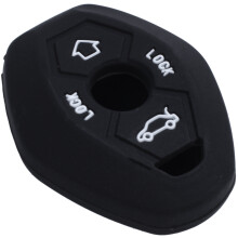 FjäRrkontroll med 3 Knappar i Silikonfodral för E46 E39 E63 E36 E81X5 Z3 Z4, Svart