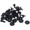 20 pcs Plastic Rivets for Clip Screw Type Fastener, Black 2