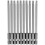 10pcs 100mm Length 1/4 inch Hex Shank T20 Torx Security Screwdriver Bits, Silver Gray 1